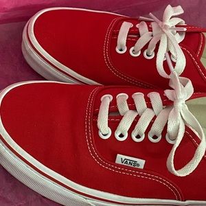 RED AUTHENTIC VANS